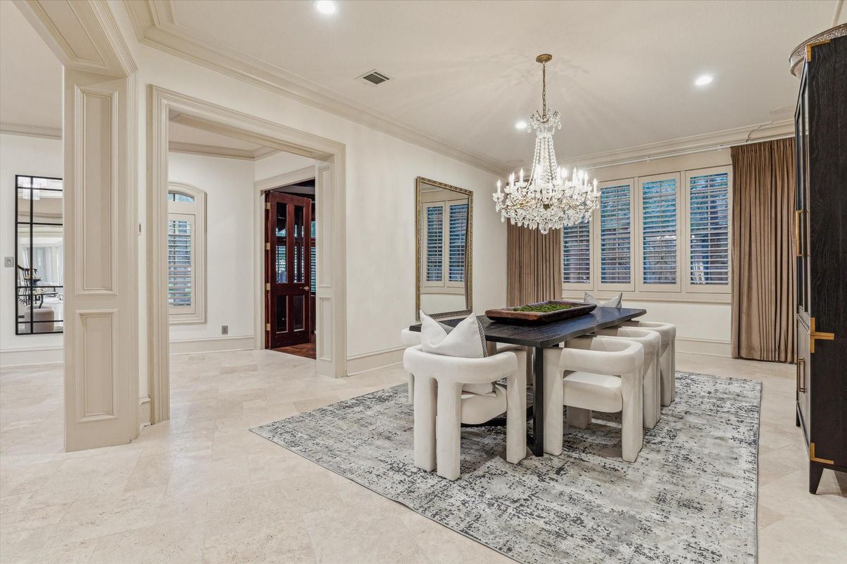 Chandelier, Dining room, Interior, Recessed Lighting