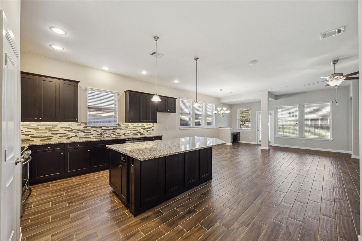 Interior, Pendant Lights, Recessed Lighting, Wood Texture Flooring