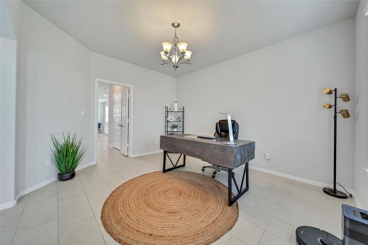 Chandelier, Home Office, Interior