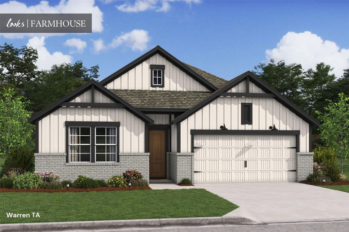 Attached, Exterior, Facade, Farmhouse