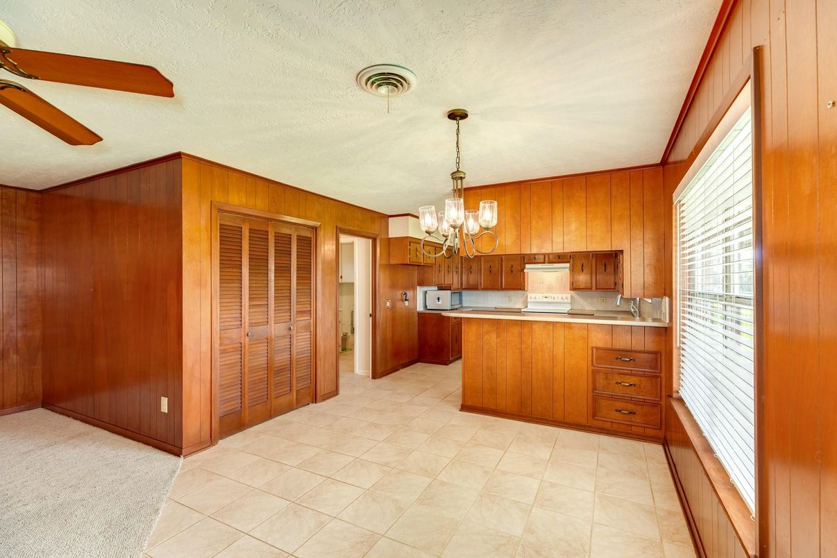 Chandelier, Interior, Kitchen, Wooden Walls