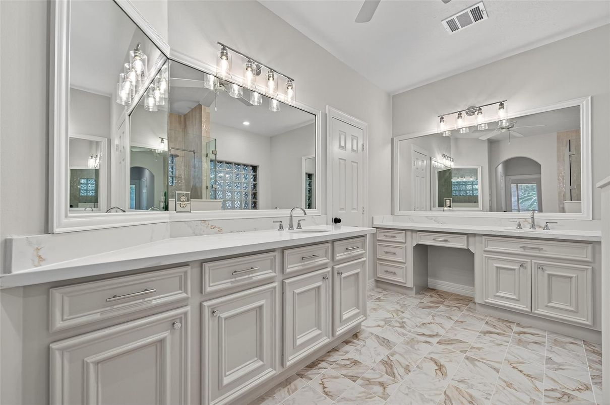 Bathroom, Dual Sink Vanities, Interior, Marble