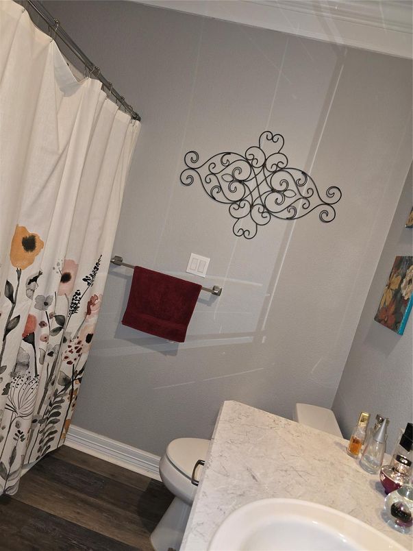 Bathroom, Interior, Wood Texture Flooring