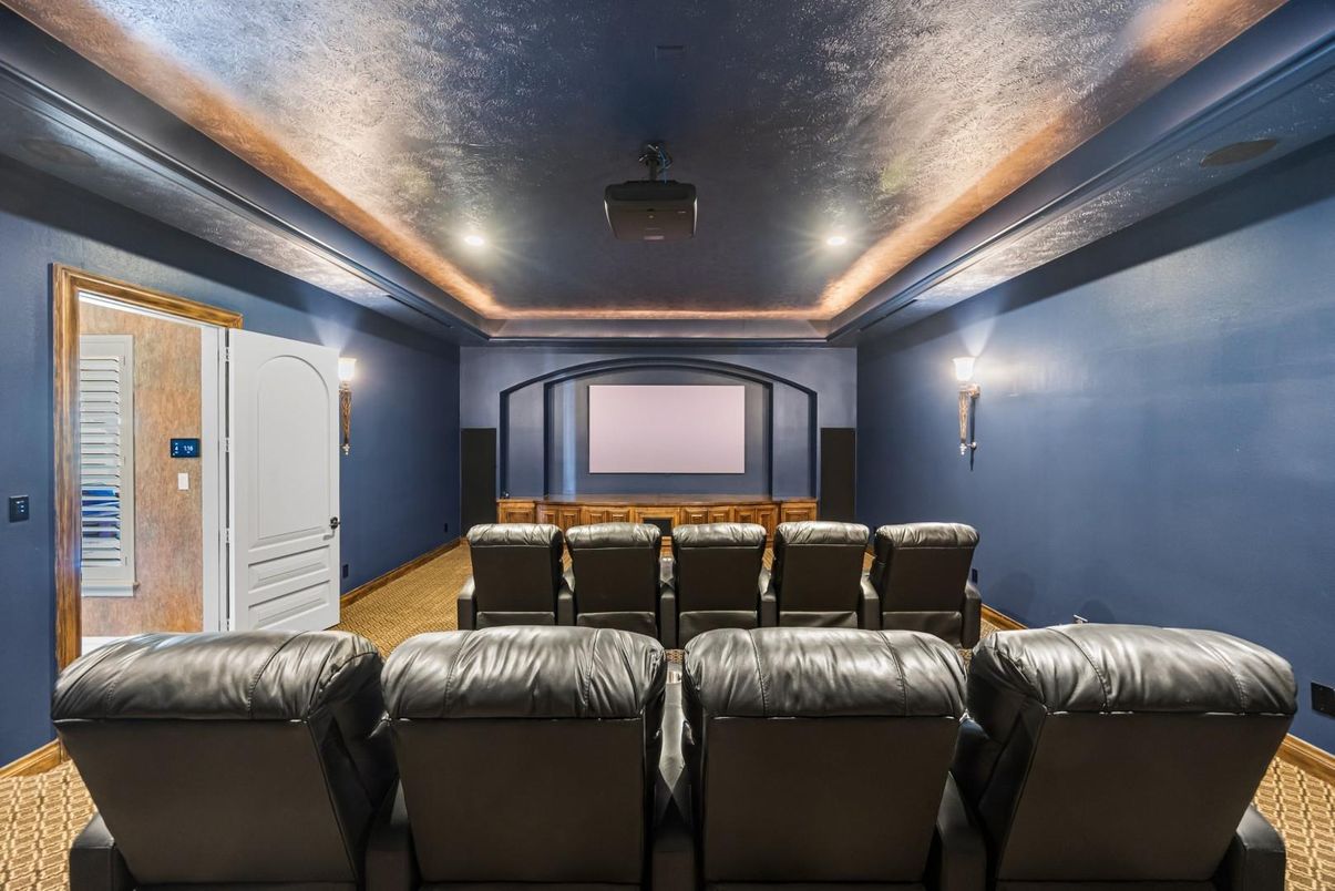 Home Theatre Room, Interior, Projection Screen, Recessed Lighting, Theatre Room