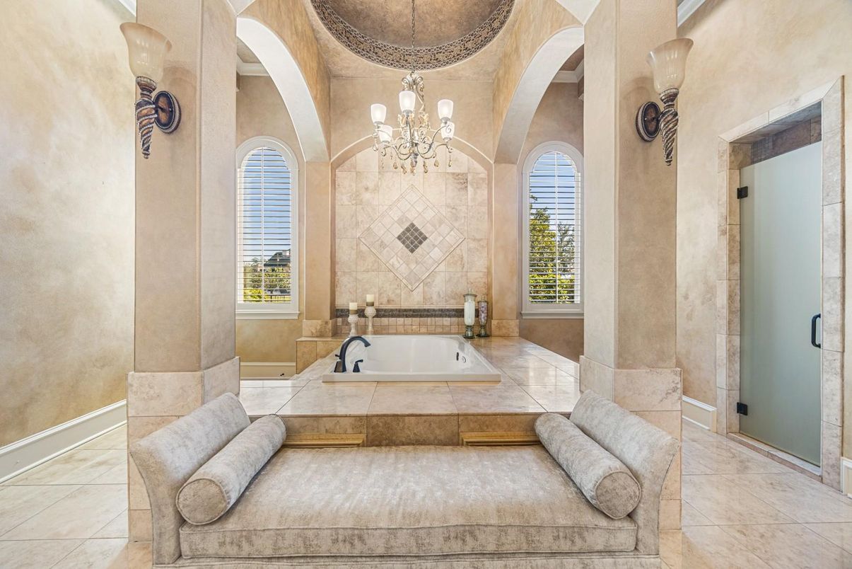 Bathroom, Chandelier, Interior