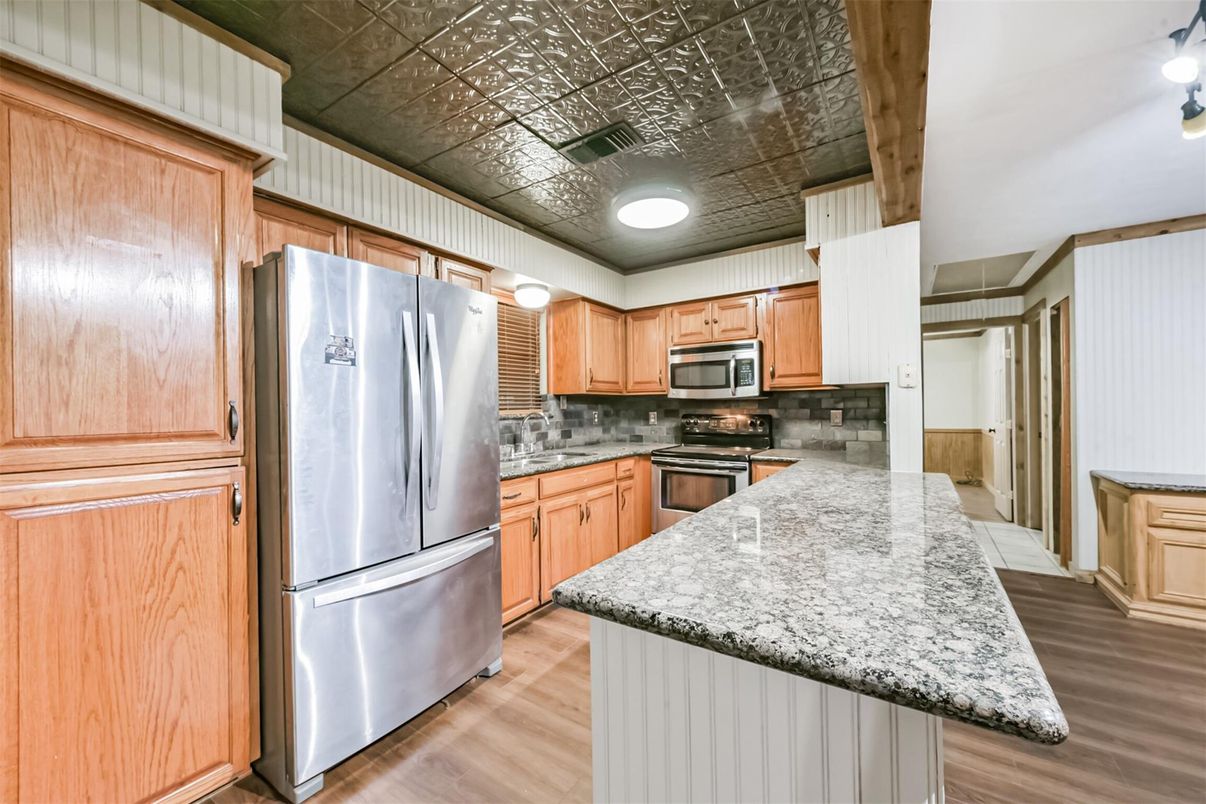 Interior, Kitchen, Wood Texture Flooring