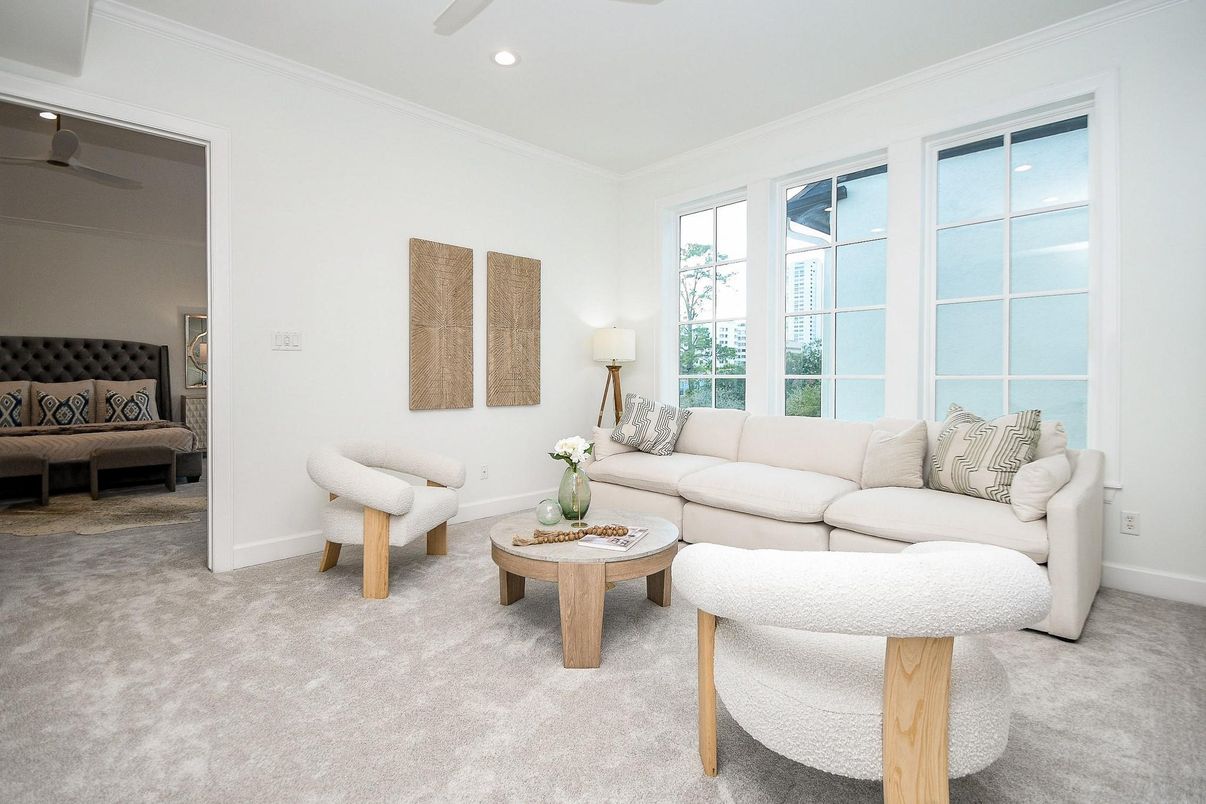 Interior, Living room, Recessed Lighting