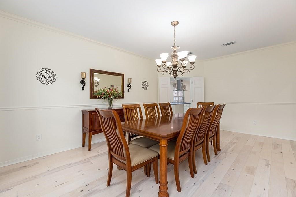 Chandelier, Dining room, Interior, Wood Texture Flooring