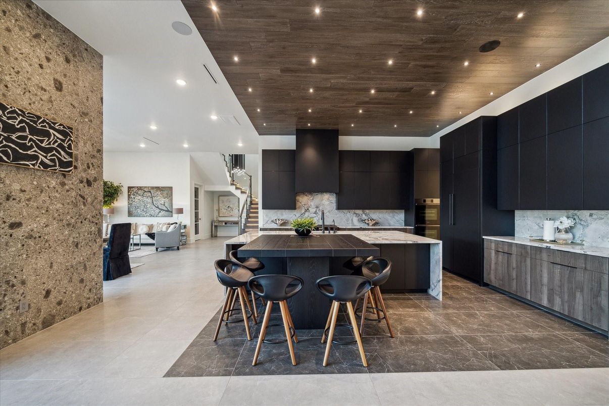 Interior, Kitchen, Recessed Lighting, Wooden Ceilings