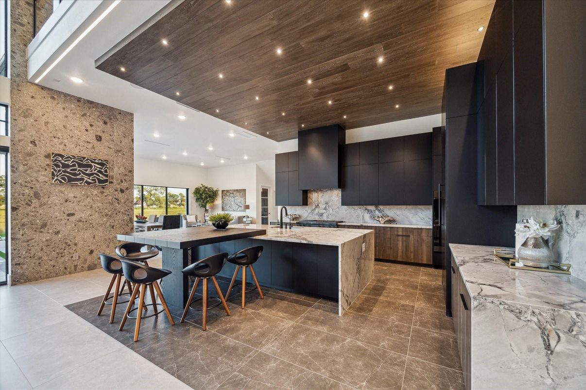 Interior, Kitchen, Recessed Lighting, Wooden Ceilings