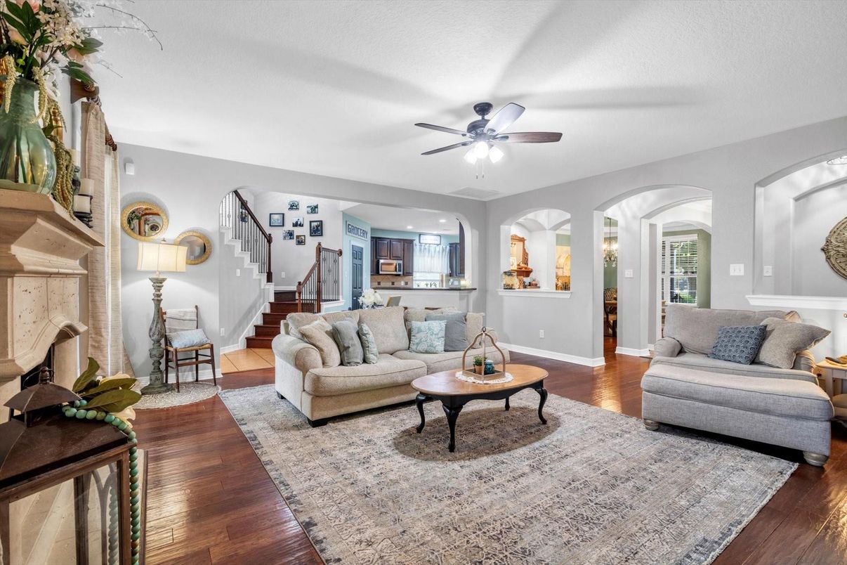 Interior, Kitchen, Living room, Wood Texture Flooring