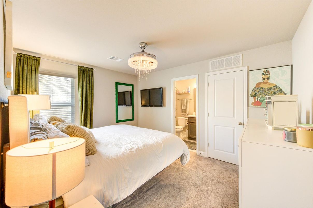 Bedroom, Chandelier, Interior