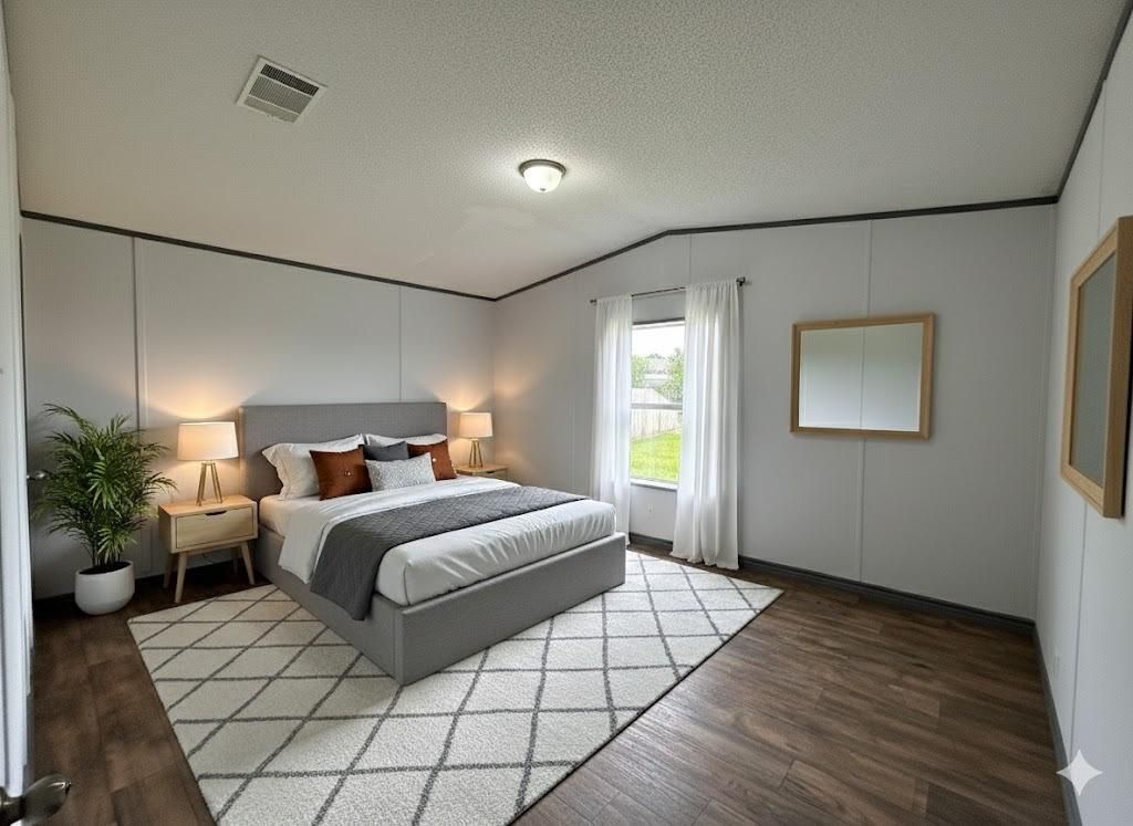 Bedroom, Interior, Wood Texture Flooring
