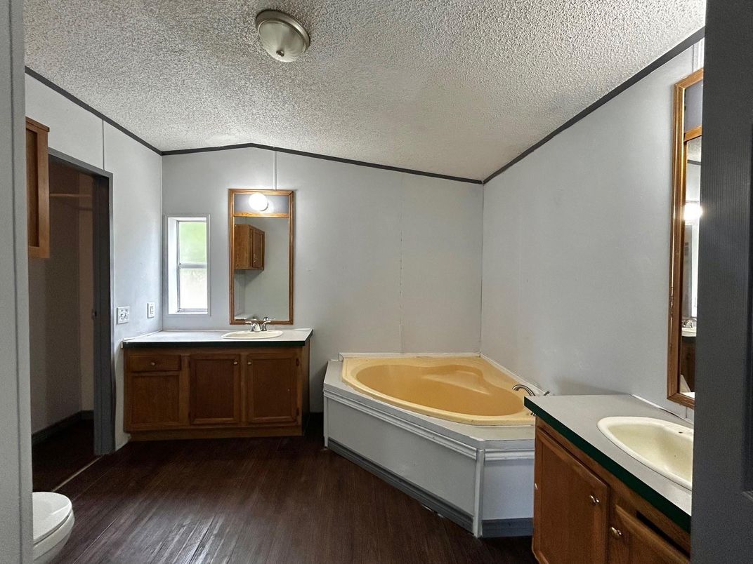 Bathroom, Dual Sink Vanities, Interior, Wood Texture Flooring