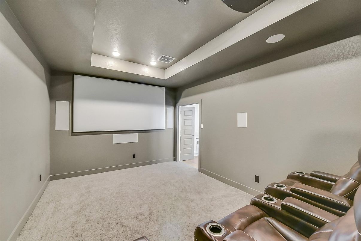 Home Theatre Room, Interior, Projection Screen, Recessed Lighting, Theatre Room