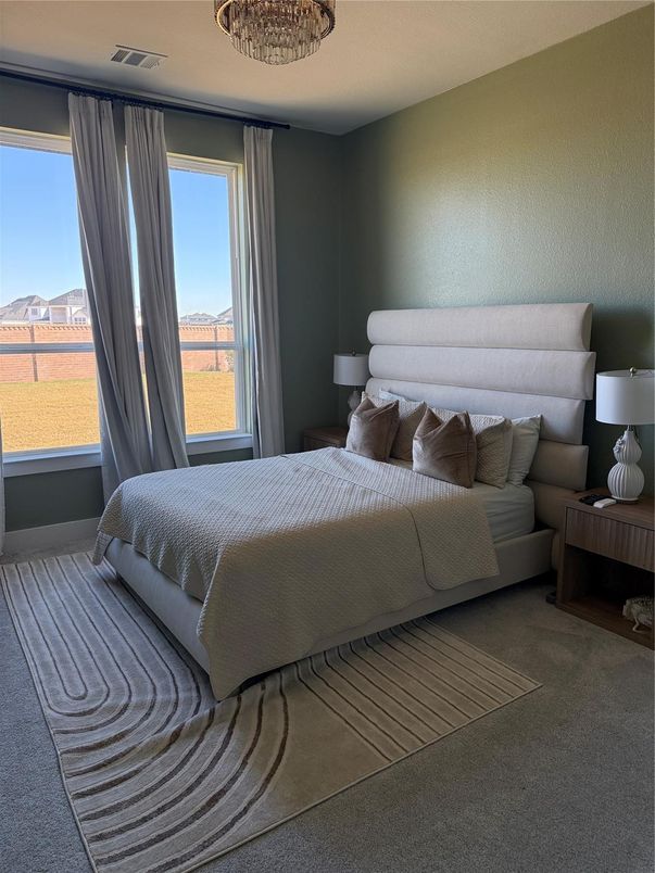 Bedroom, Chandelier, Interior