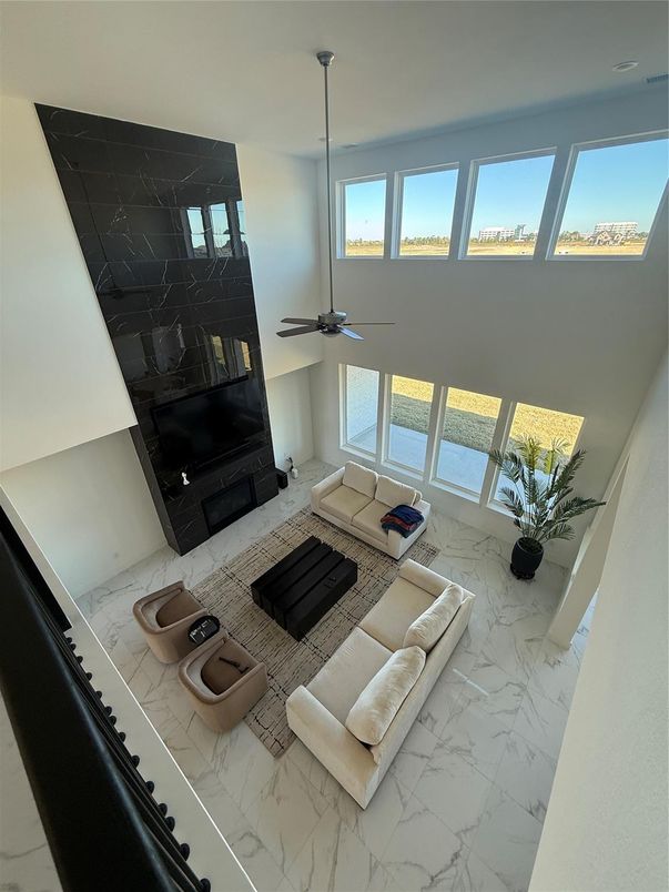 Fireplace, Interior, Living room, Marble, Marble Walls, Water