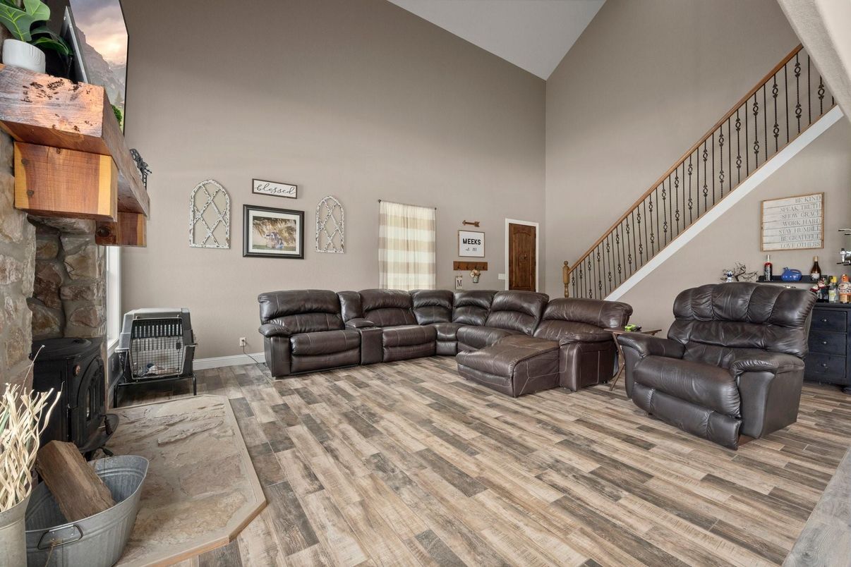 Fireplace, Interior, Living room, Wood Texture Flooring