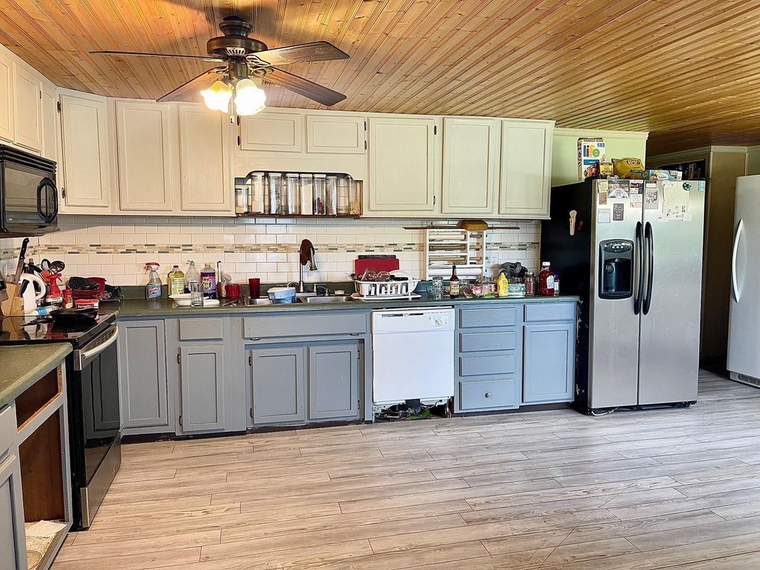 Interior, Kitchen, Wooden Ceilings, Wood Texture Flooring