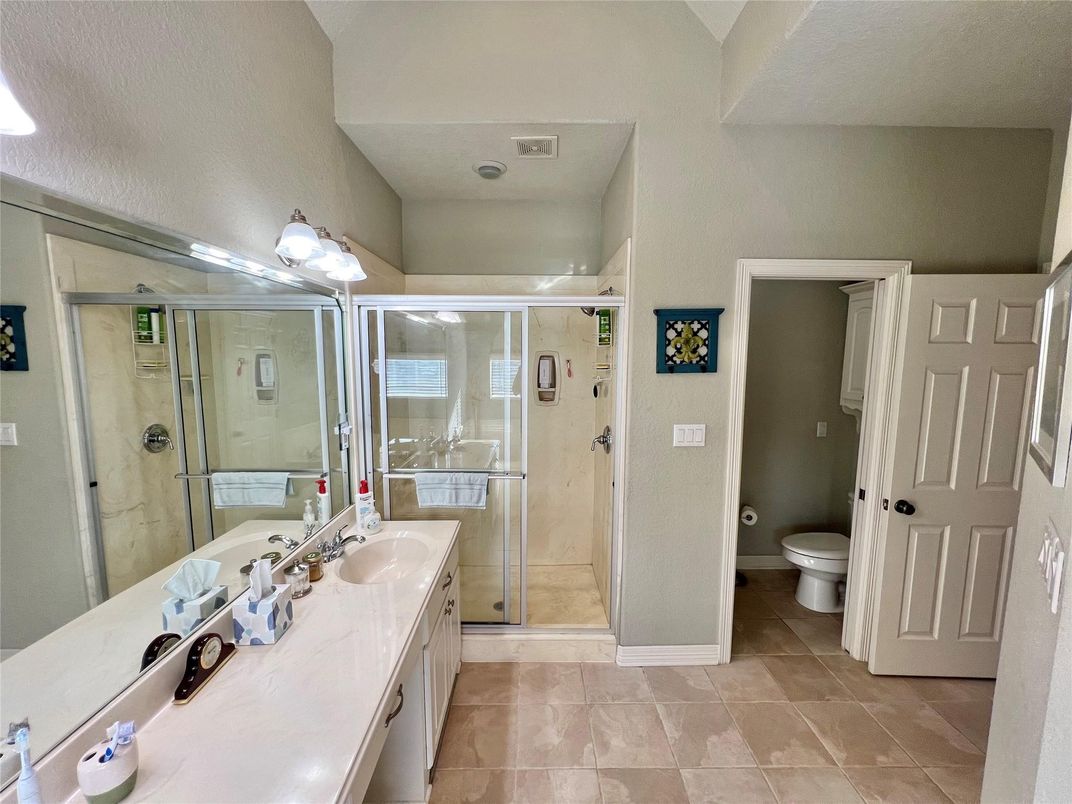 Bathroom, Dual Sink Vanities, Glass Shower, Interior