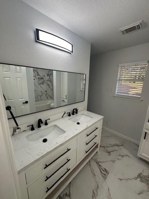 Bathroom, Dual Sink Vanities, Interior, Marble, Marble Walls