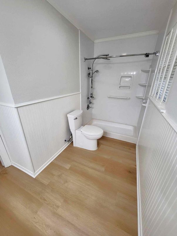 Bathroom, Interior, Wood Texture Flooring