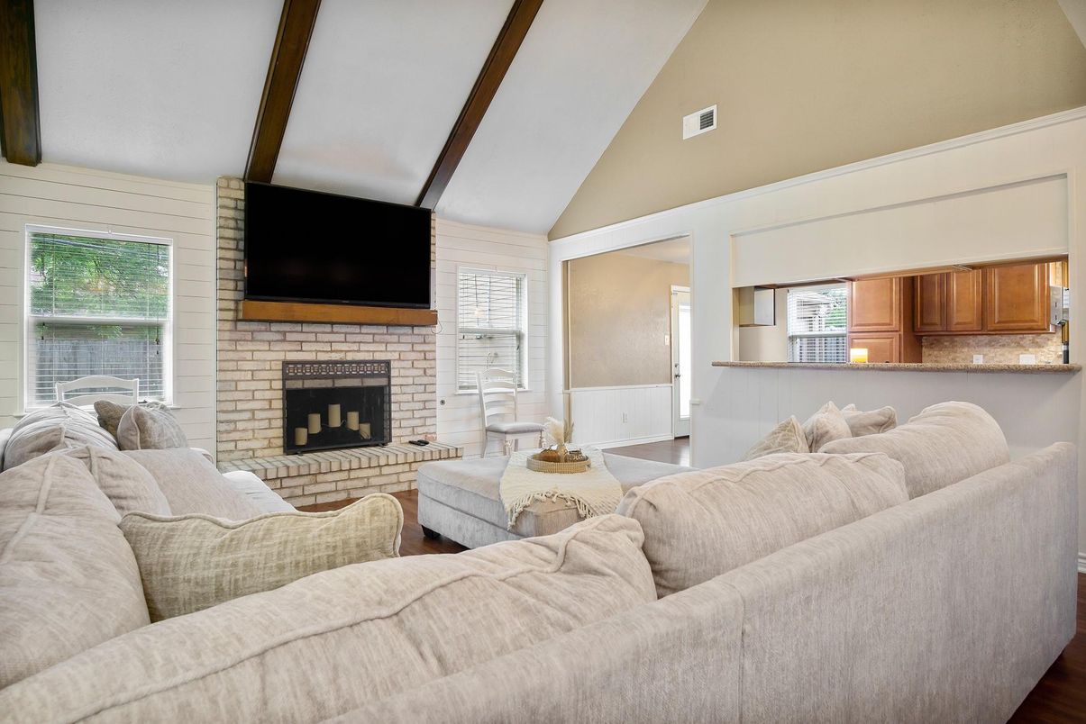 Fireplace, Interior, Living room, Wood Texture Flooring