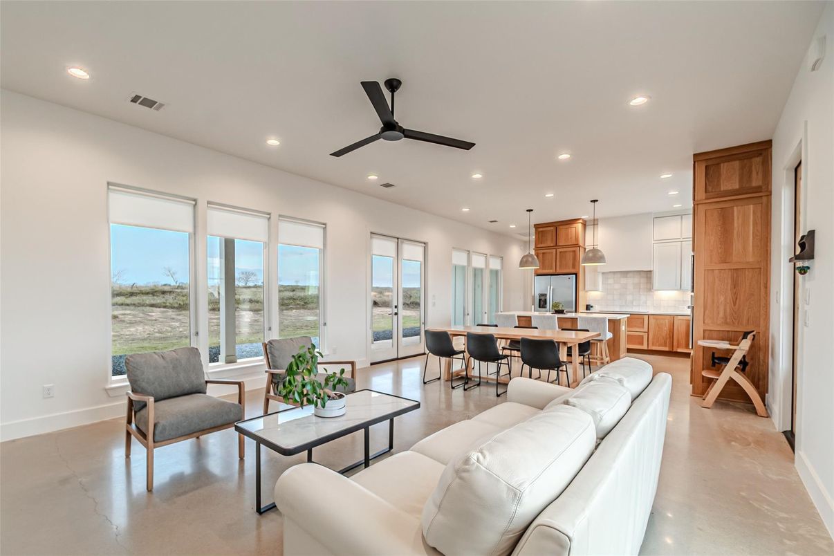 Dining room, Interior, Kitchen, Living room, Pendant Lights, Recessed Lighting