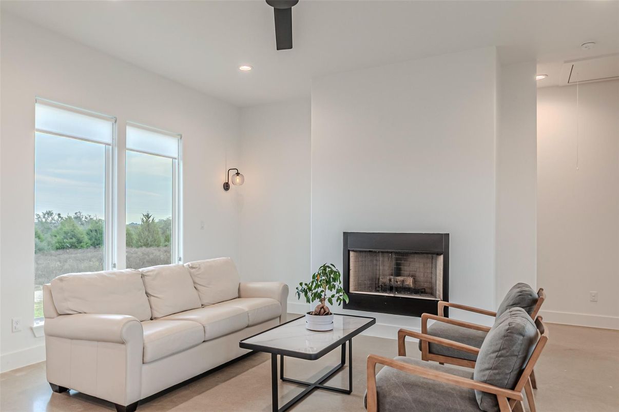 Fireplace, Interior, Living room, Recessed Lighting