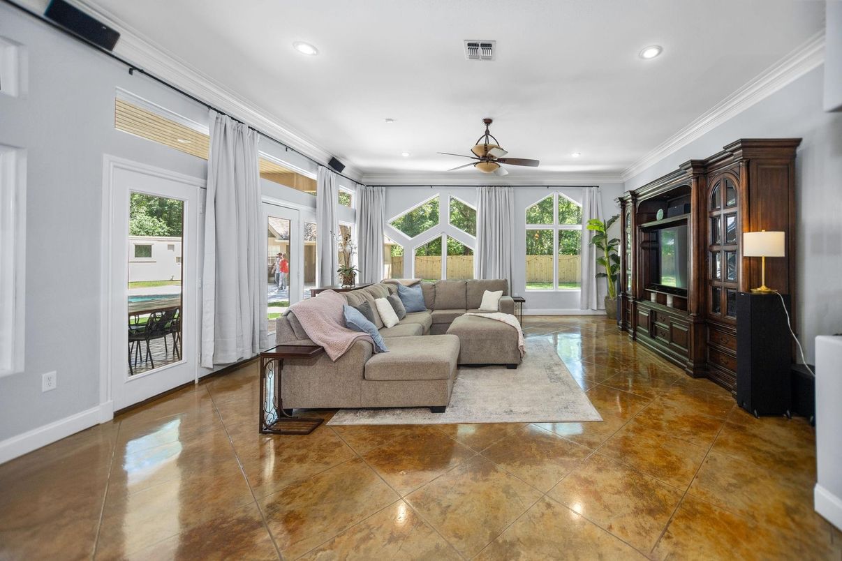 Interior, Living room, Recessed Lighting