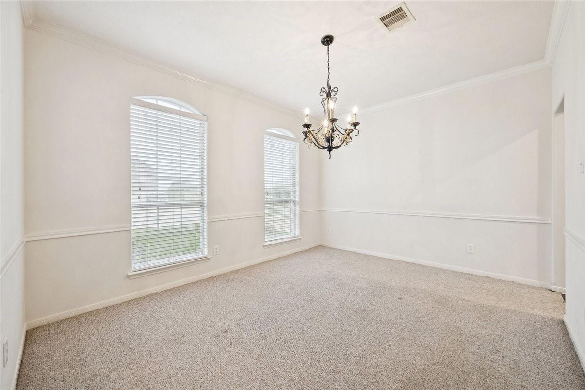 Chandelier, Empty room, Interior