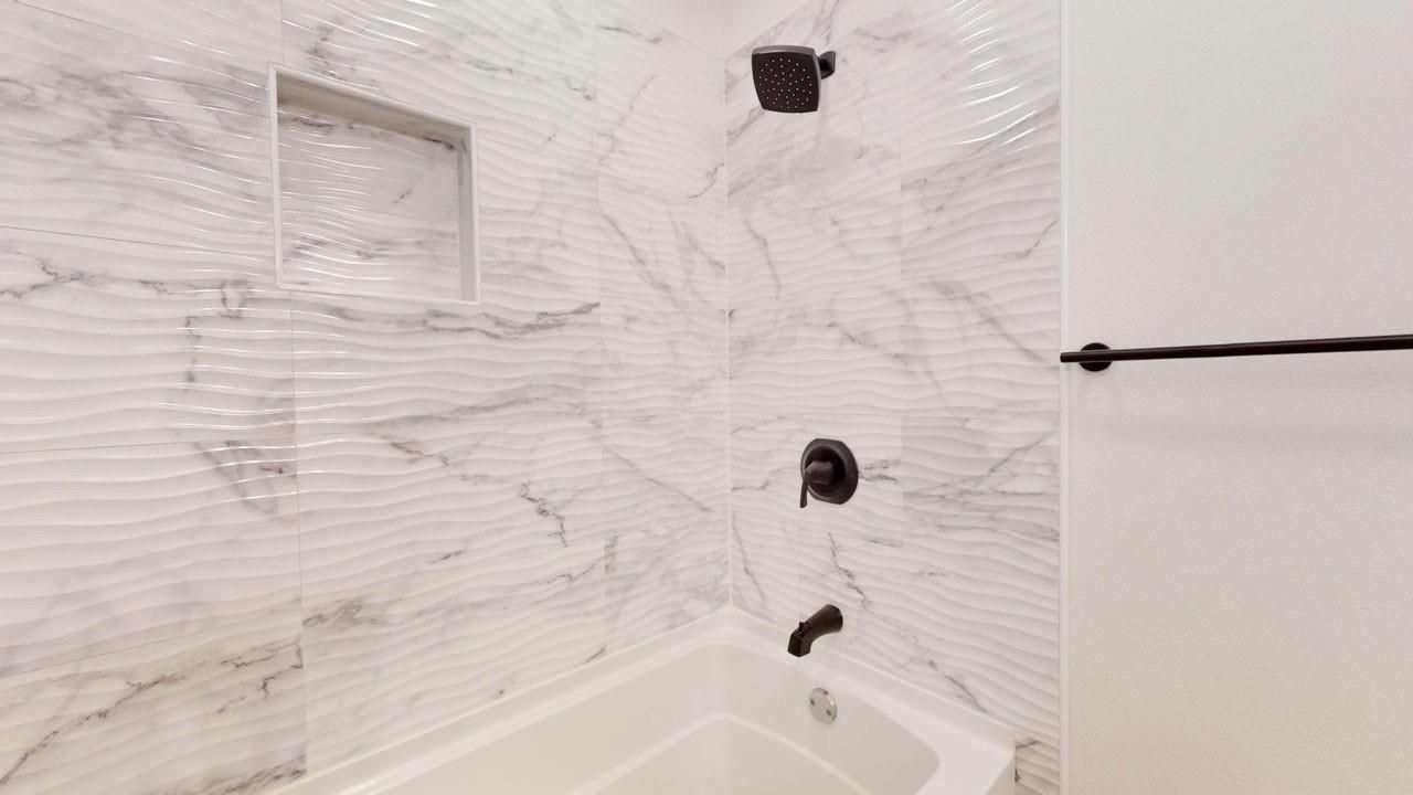 Bathroom, Glass Shower, Interior, Marble Walls