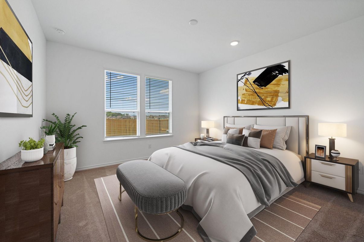 Bedroom, Interior, Recessed Lighting