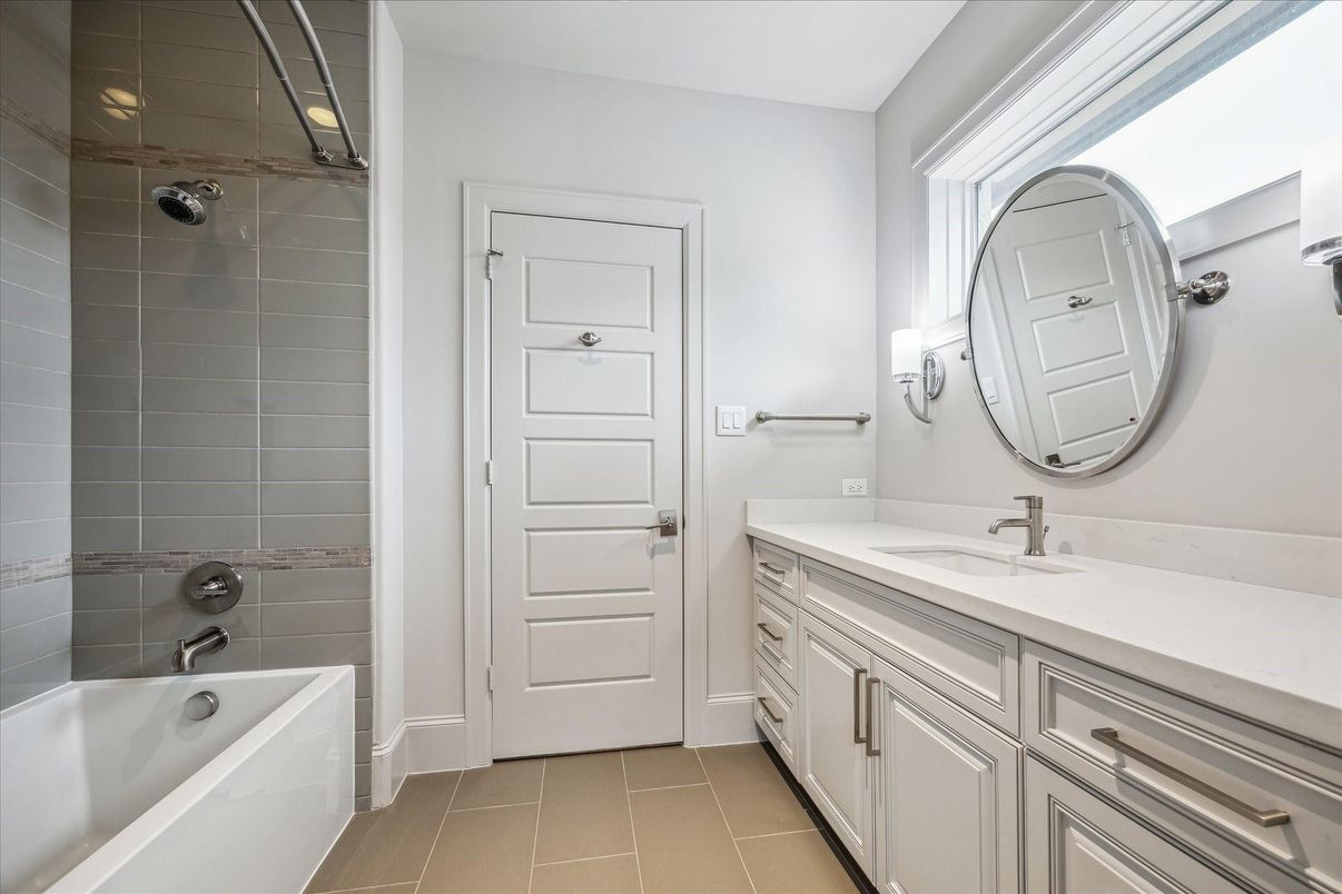 Bathroom, Dual Sink Vanities, Glass Shower, Interior
