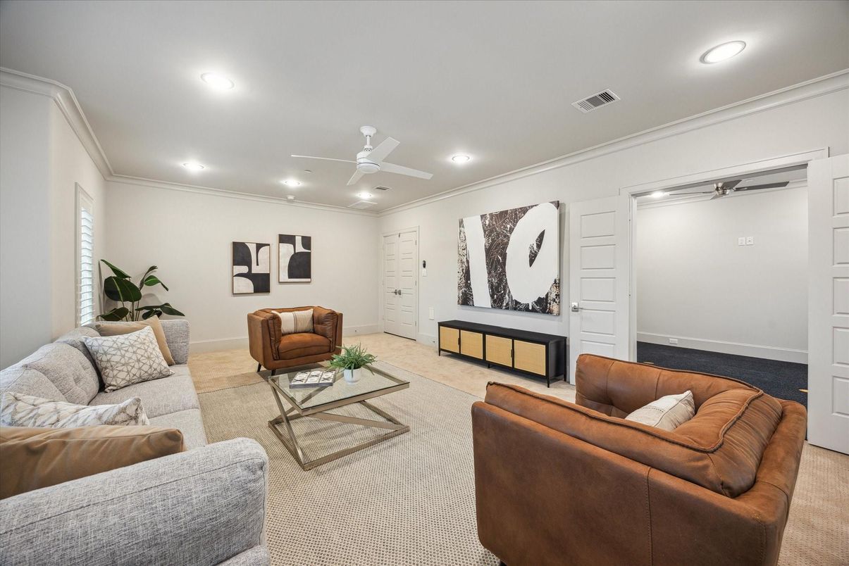 Interior, Living room, Recessed Lighting