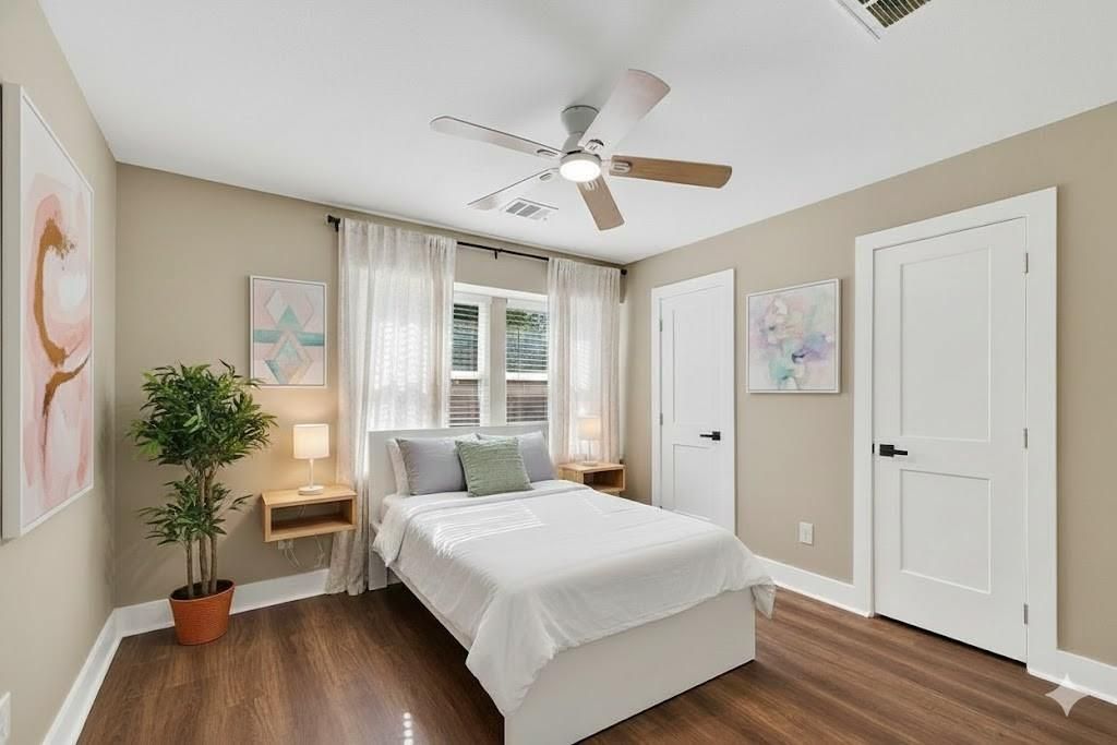 Bedroom, Interior, Wood Texture Flooring