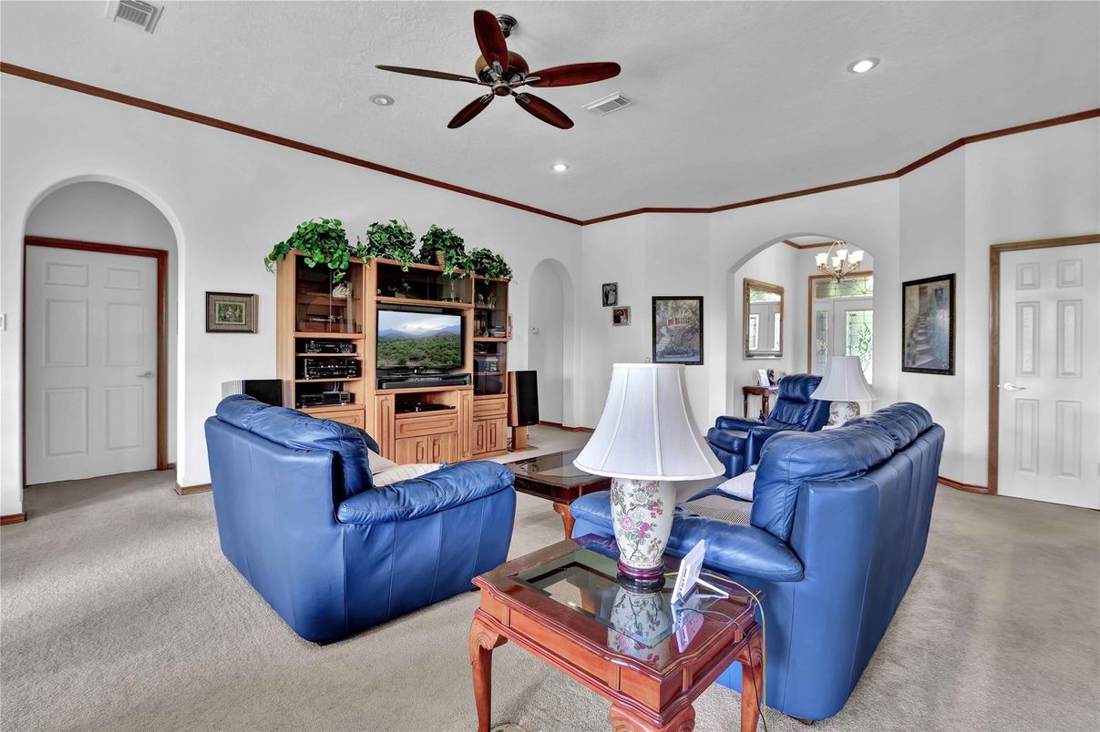 Interior, Living room, Recessed Lighting