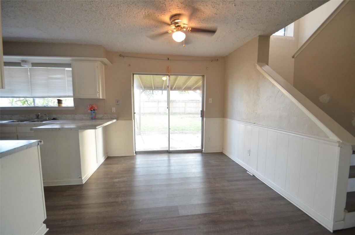 Interior, Kitchen, Wood Texture Flooring