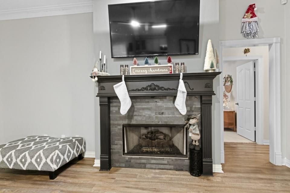 Fireplace, Interior, Wood Texture Flooring