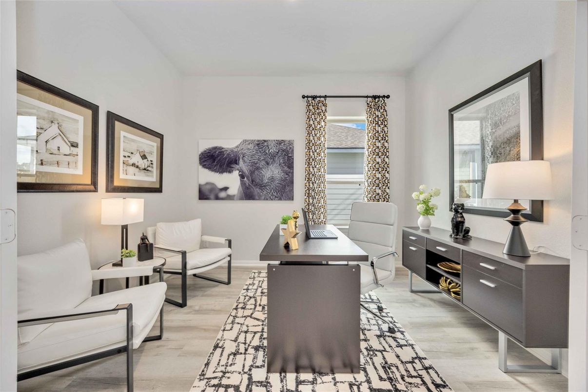 Home Office, Interior, Wood Texture Flooring