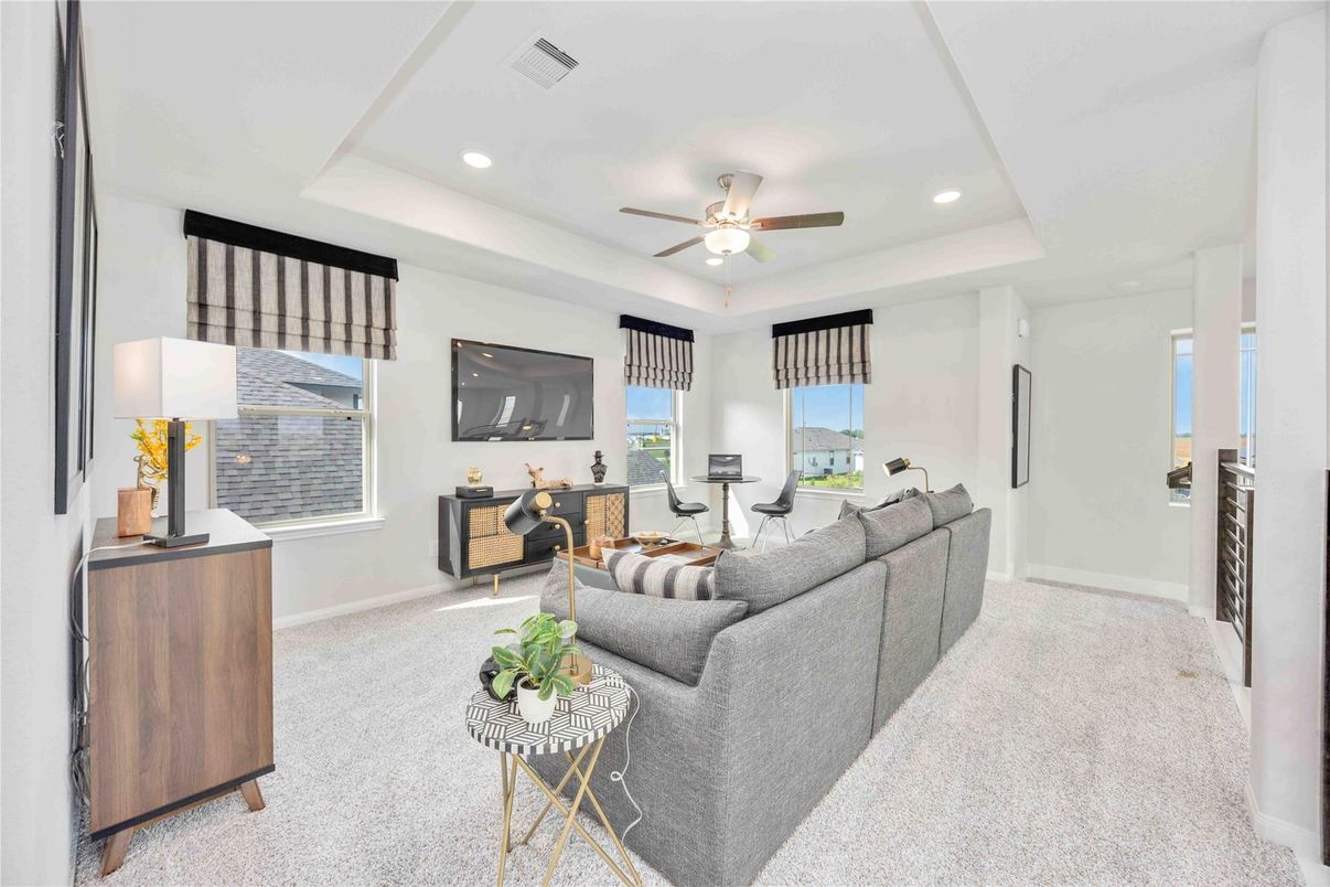 Interior, Living room, Recessed Lighting