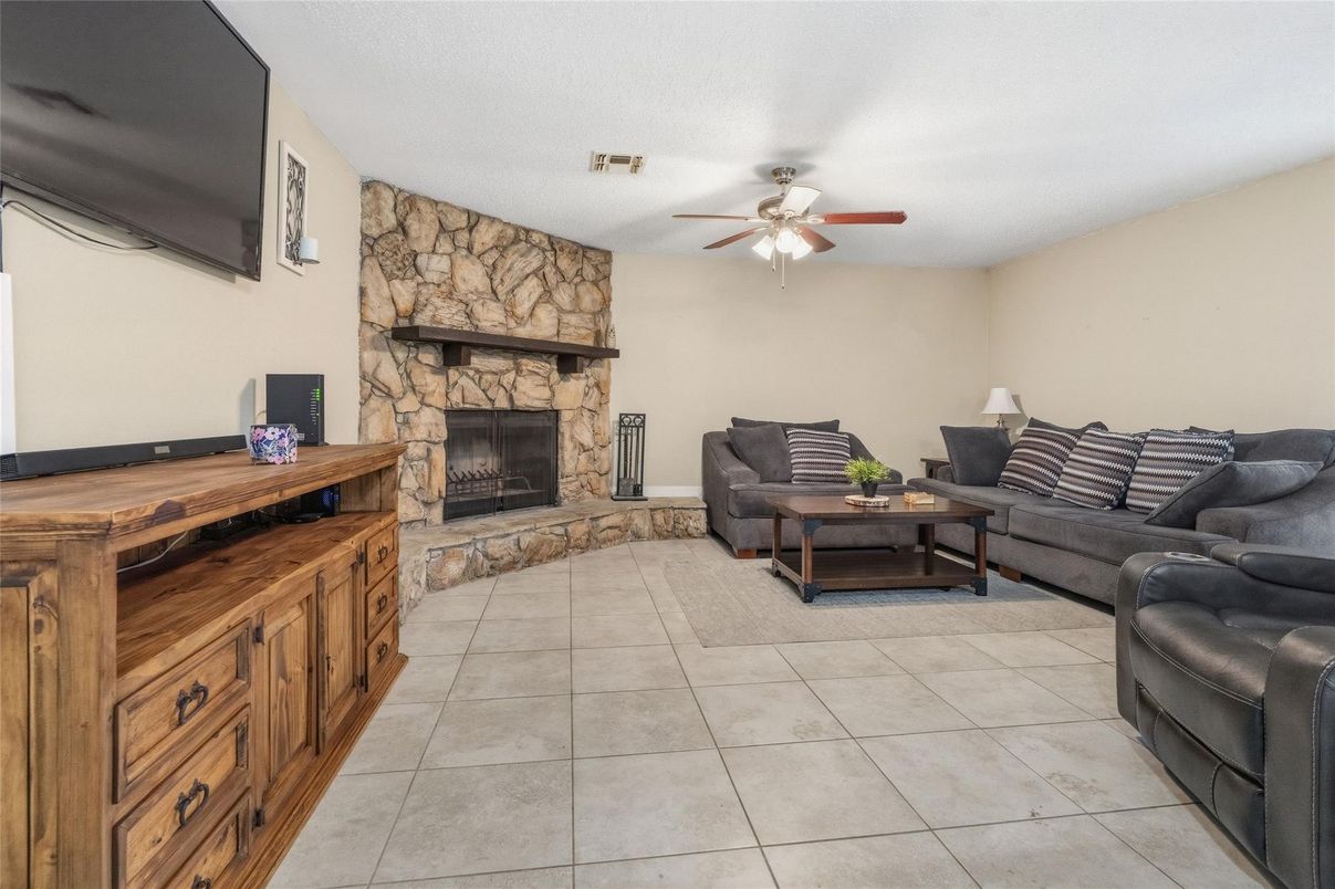 Fireplace, Interior, Living room, Stone Walls
