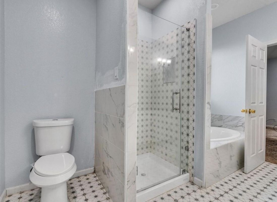 Bathroom, Glass Shower, Interior, Marble Walls