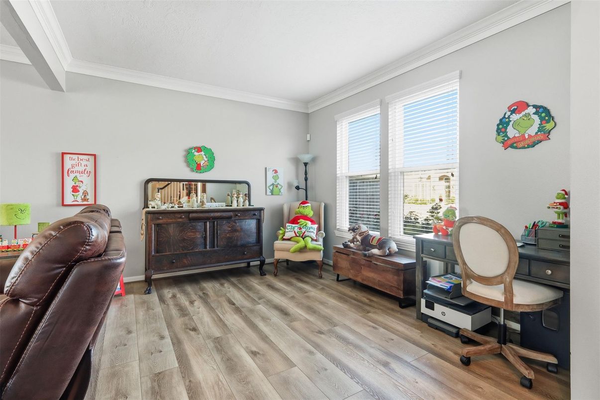 Home Office, Interior, Wood Texture Flooring
