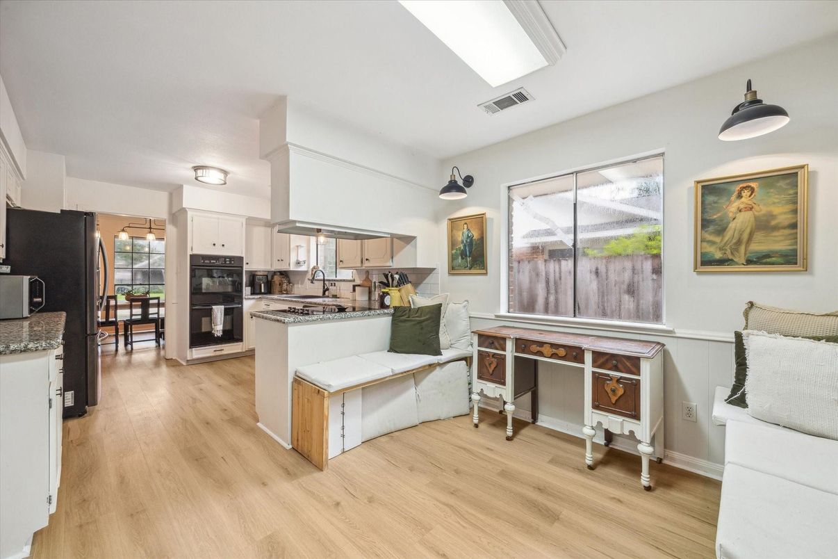 Interior, Kitchen, Wood Texture Flooring