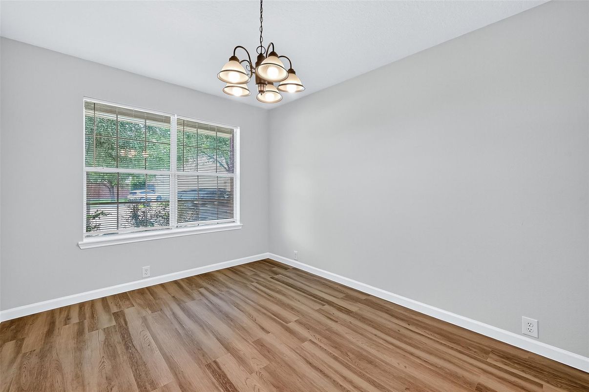 Chandelier, Empty room, Interior, Wood Texture Flooring