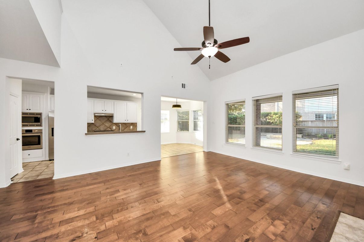 Empty room, Interior, Kitchen, Wood Texture Flooring