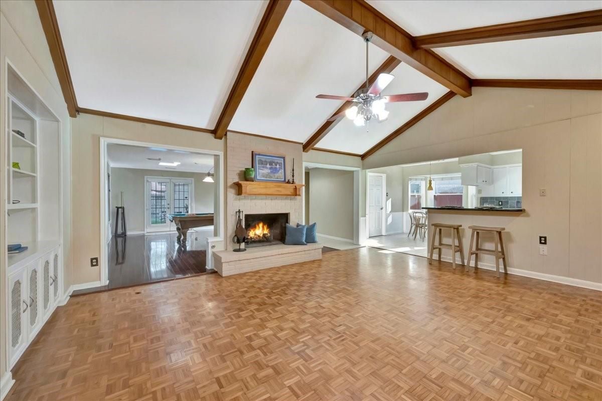 Fireplace, Interior, Wooden Beams, Wood Texture Flooring