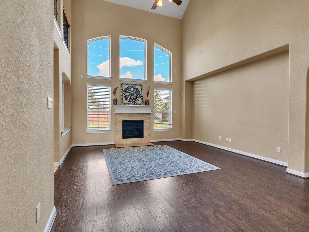 Fireplace, Interior, Wood Texture Flooring