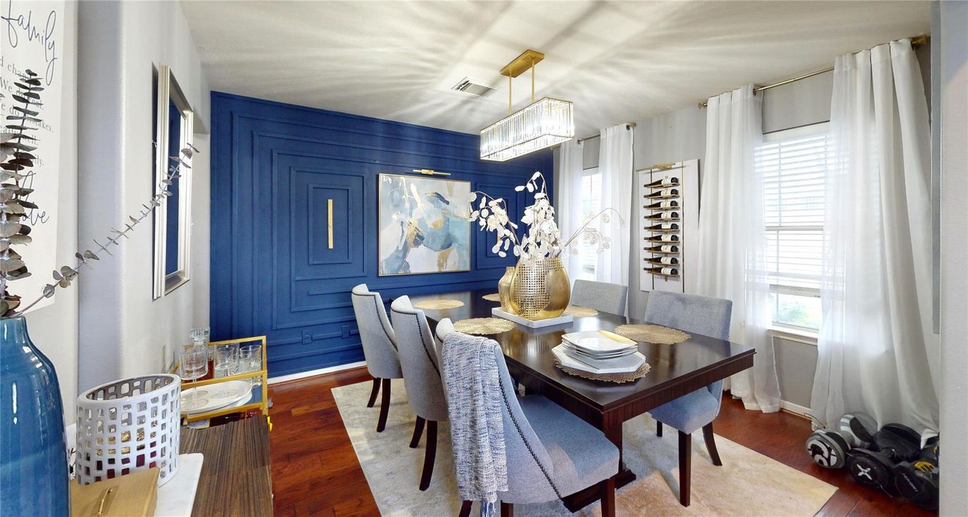 Dining room, Interior, Wood Texture Flooring